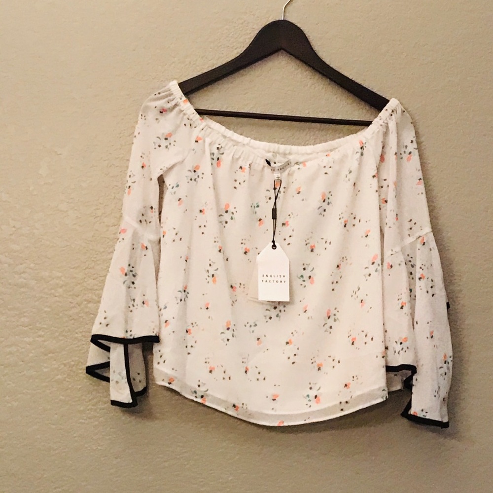 English Factory Daisy Floral Off-The-Shoulder Top - Picture 3 of 3